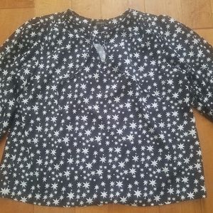 Satiny star womens long sleeved blouse